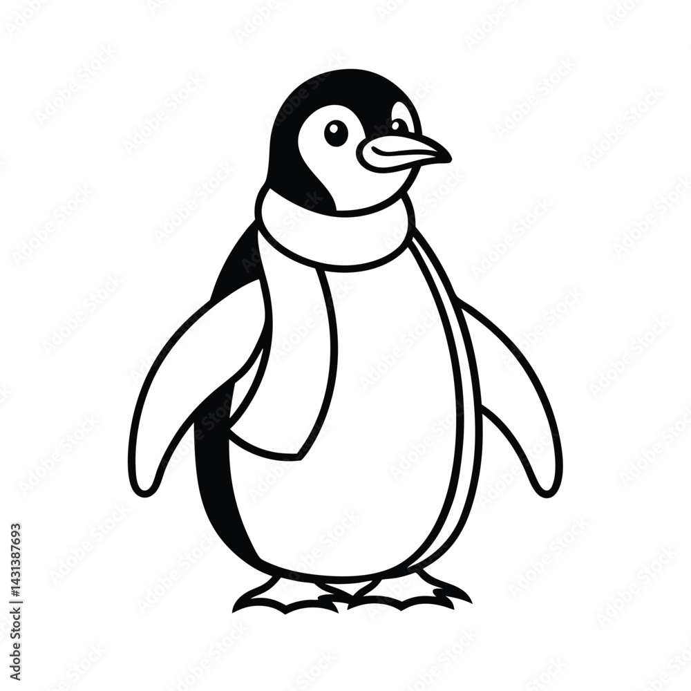 Fototapeta premium penguin on white background