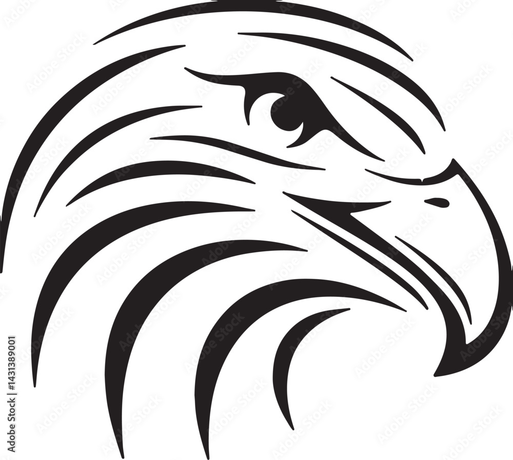 Obraz premium Eagle head simple icon. Vector ICON all icon Viktor.