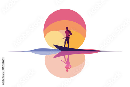 a-paddleboarder-gliding-across-a-mirror-like-ocean.eps