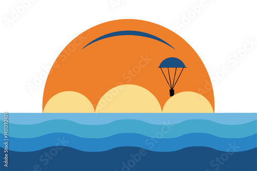 a-paragliding-scene-at-dusk-with-the-sun-descending 