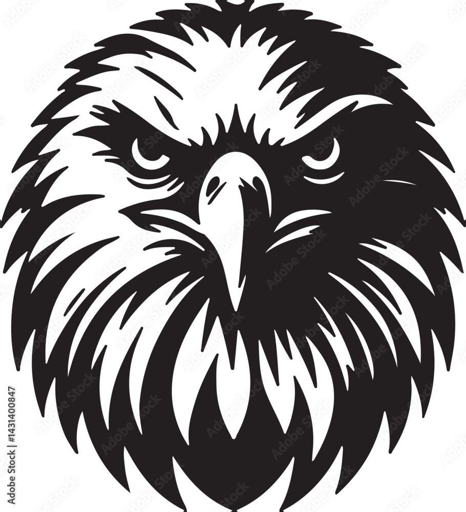Obraz premium Eagle head simple icon. Vector ICON all icon Viktor..