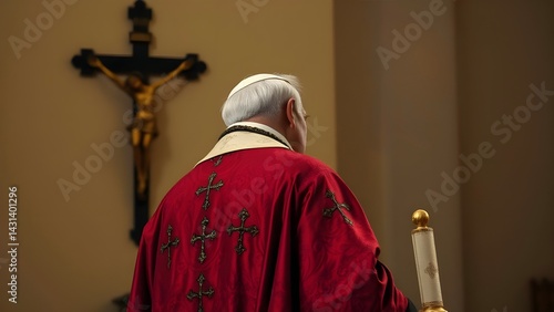 pape de dos en rouge