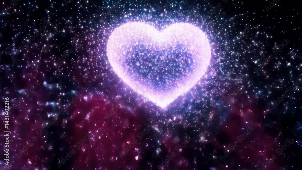 Sparkling Glitter Heart Animation with Magical Romantic Glow Effect Sparkling Glitter Heart Animation with Magical Romantic Glow Effect