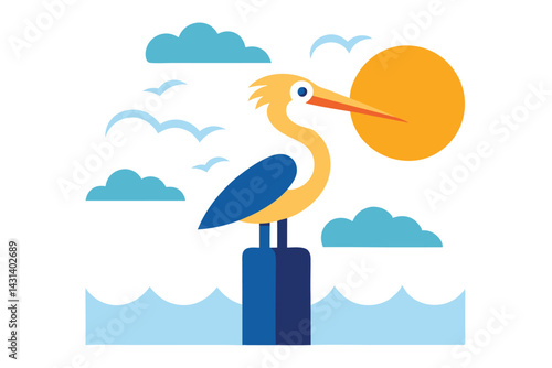 a-pelican-perched-on-a-piling--watching-the-waves- 