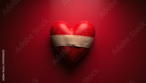 Obraz na płótnie Heart with Bandage, Nurse's Day - Symbol of Healing w salonie