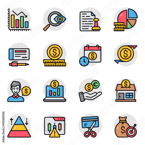 Set of Business Flat Icons
