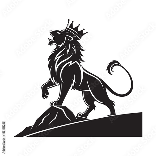 Lion of judah sacred religious symbol silhouette