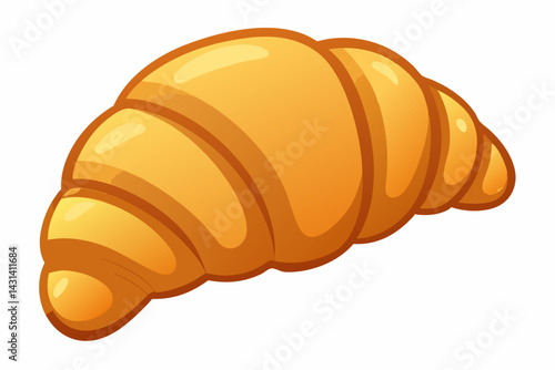 croissant clipart isolated on white background