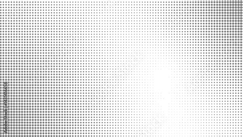 Halftone Dot rectangle Gradient Texture Vector Set with Transparent Background, Black and White Retro Comic Dotted Overlay Patterns, Abstract Grayscale Dot Mesh Effect, Minimal Grainy Pop Art Texture