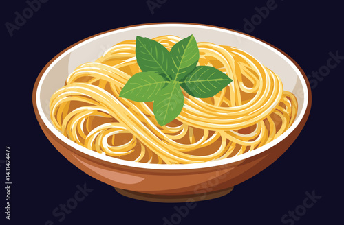 Dry Noodle Spaghetti - Vector Illustration
