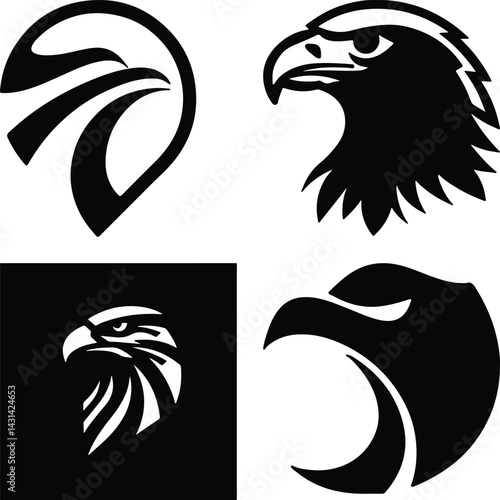 Eagle head simple icon. Vector ICON all icon Viktor..