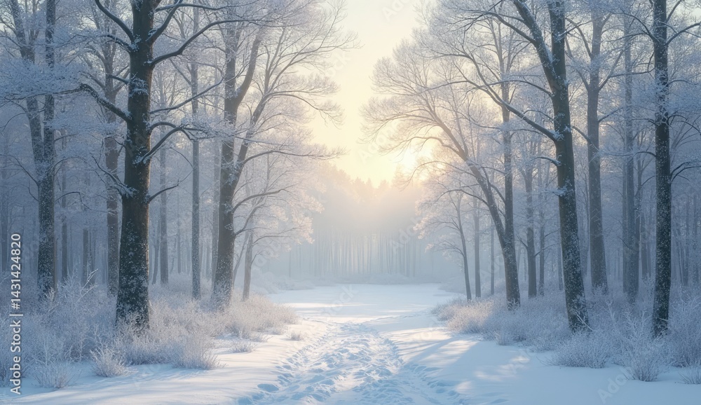 winter forest in the fog winter forest in the fog