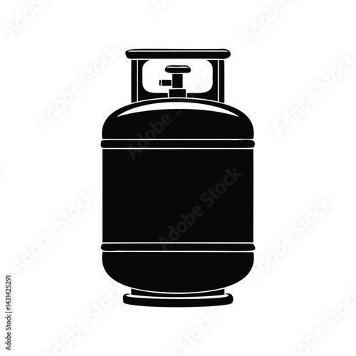 Silhouette of a gas cylinder