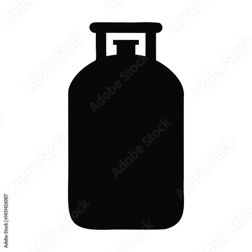 Silhouette of a gas cylinder