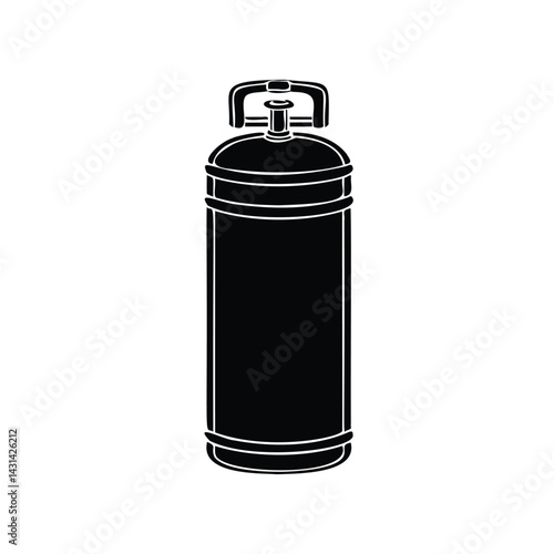Silhouette of a gas cylinder