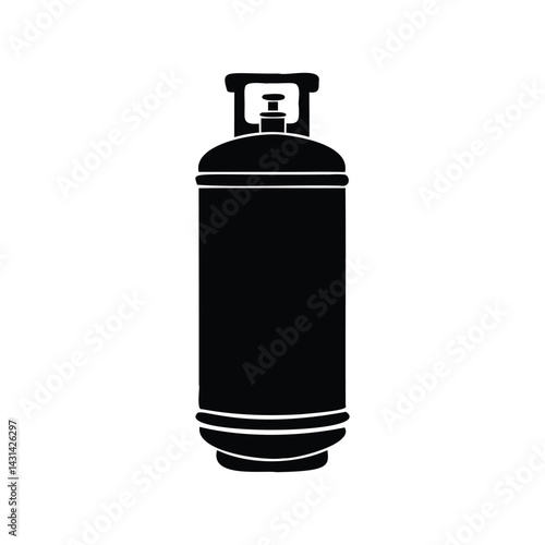 Silhouette of a gas cylinder