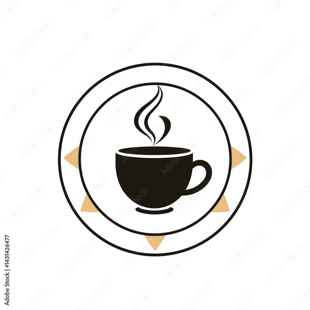Coffee cup logo design vector illustration for cafe shop or restaurant branding and marketing use Coffee cup logo design vector illustration for cafe shop or restaurant branding and marketing use