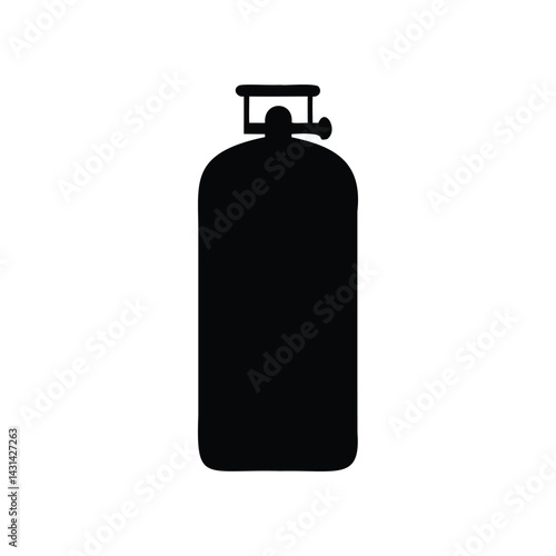 Silhouette of a gas cylinder