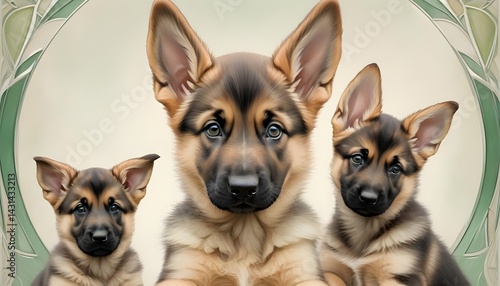 Wallpaper Mural German shepherd dog with noble expression and elegant pose Torontodigital.ca