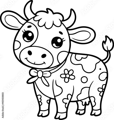 cow cartoon isolated on white