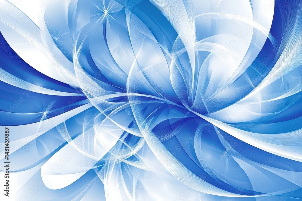 Abstract blue and white swirl design Abstract blue and white swirl design