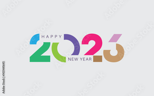 2026 number design for New Year symbol and sign. 2026 New Year with modern color 