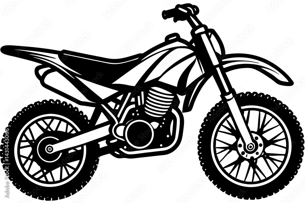 Obraz premium motorcycle silhouette vector illustration