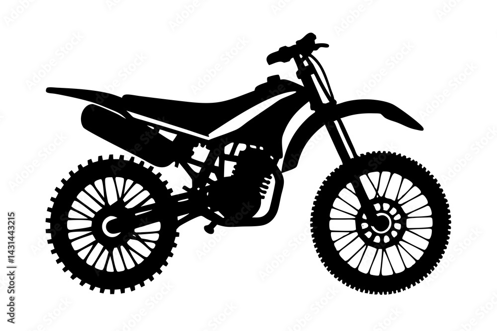 Obraz premium motorcycle silhouette vector illustration 