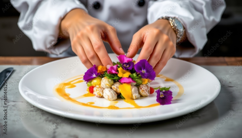 Culinary Art Creation Gourmet Restaurant Food Photography Elegant Dining Close-Up Visual Experience