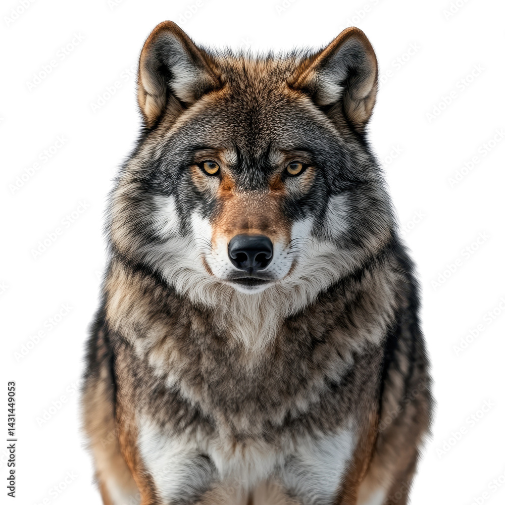 Fototapeta premium a wolf looking on transparent background.