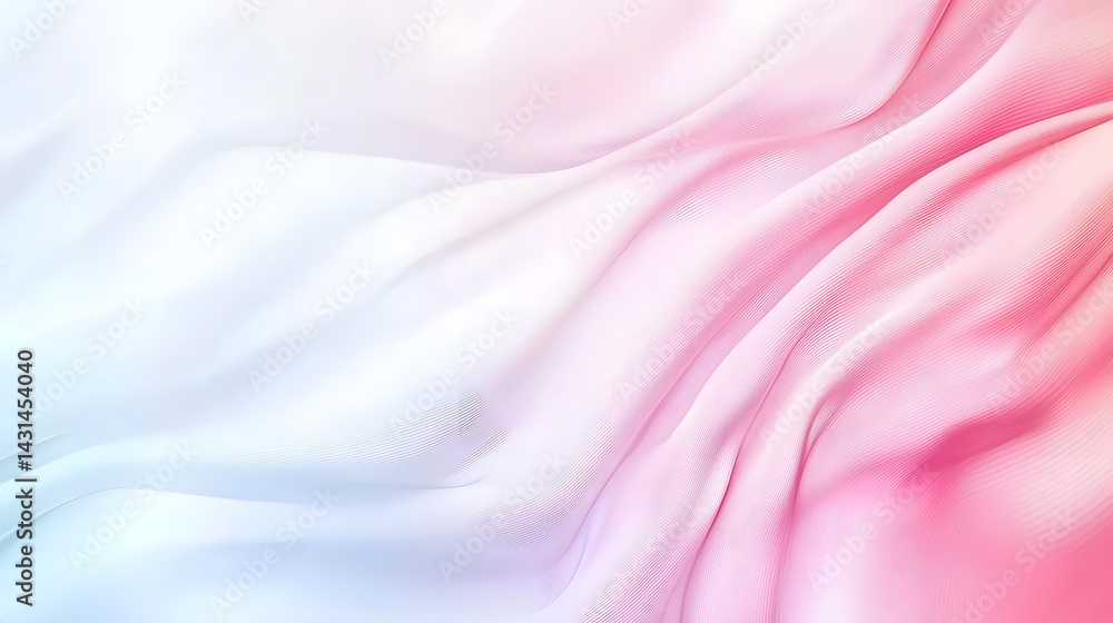 Obraz premium A pink and white fabric with a purple stripe. Generated using AI.