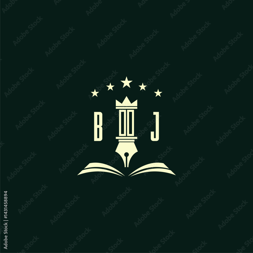 Fototapeta premium initials design modern legal attorney law firm lawyer advocate consultancy business logo vector