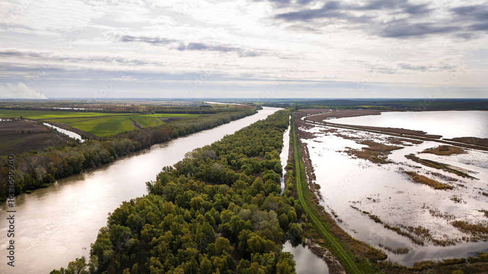 Danube Delta Landscape near Murighiol, Romania