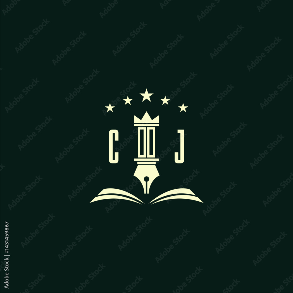 Fototapeta premium initials design modern legal attorney law firm lawyer advocate consultancy business logo vector
