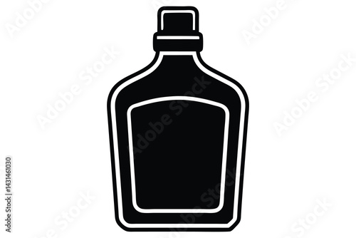 mouthwash bottle silhouette vector illustration