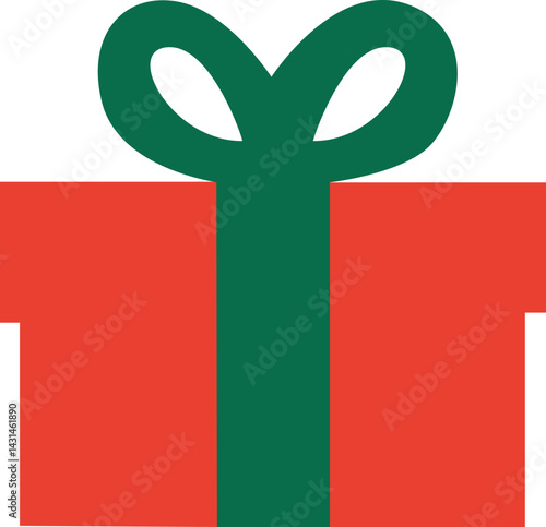 Red Green Gift Box Icon Design