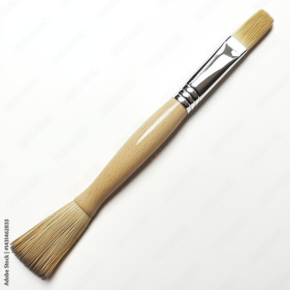 Double ended paint brush on white space Double ended paint brush on white space