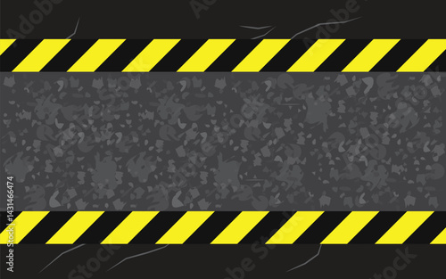 Yellow and black stripes indicate dangerous or prohibited areas. ,Private area alerts and notifications