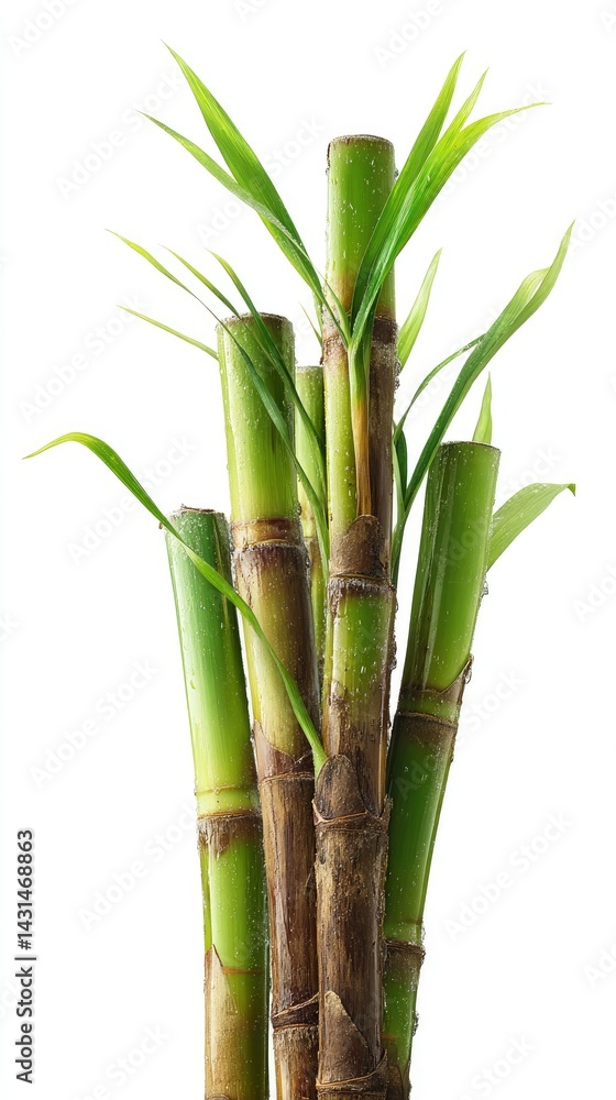 Fototapeta premium Lush Green Bamboo Shoots: A Serene Botanical Study