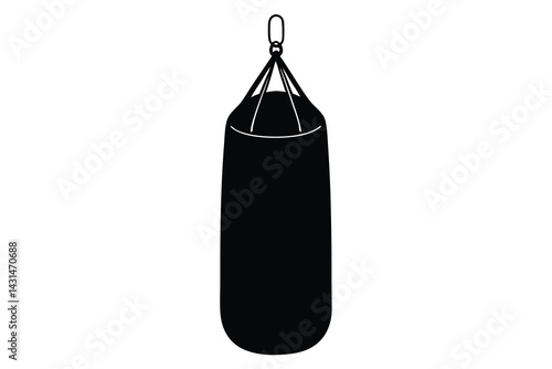 punching bag silhouette vector illustration