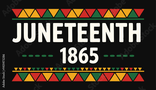 Juneteenth Freedom Day June 19 - African-American Independence Day. Day of freedom and emancipation vector illustration graphic