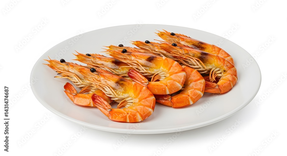 shrimps on a plate shrimps on a plate