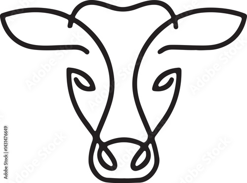 Cow simple icon. Vector ICON all icon Viktor.