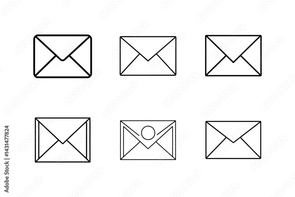email vector line art illustration design email vector line art illustration design