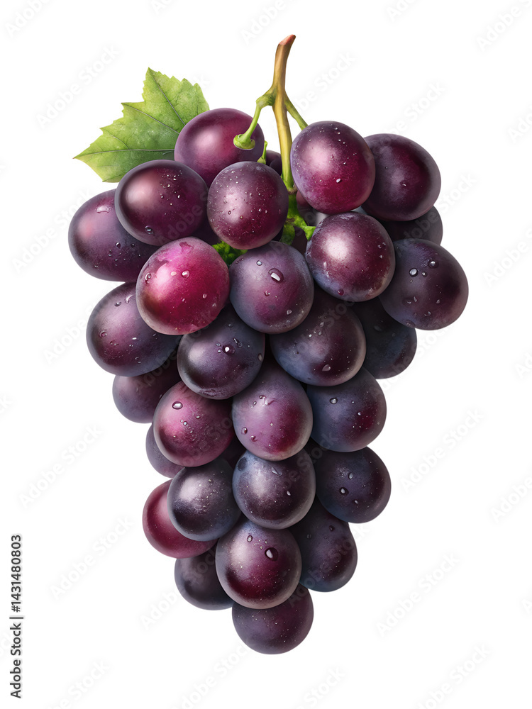 Fototapeta premium Fresh red grapes with water drops