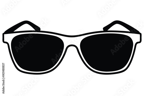 sunglass silhouette vector illustration