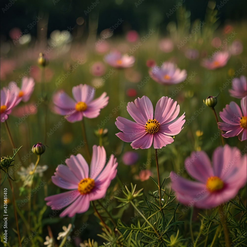 Fototapeta premium pink cosmos flowers