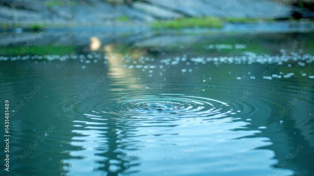 Obraz premium Water ripples forming circles