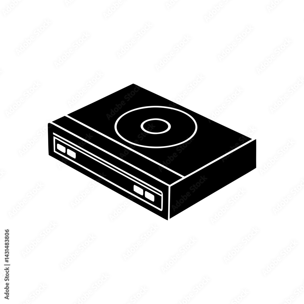 Obraz premium DVD Player silhouette vector