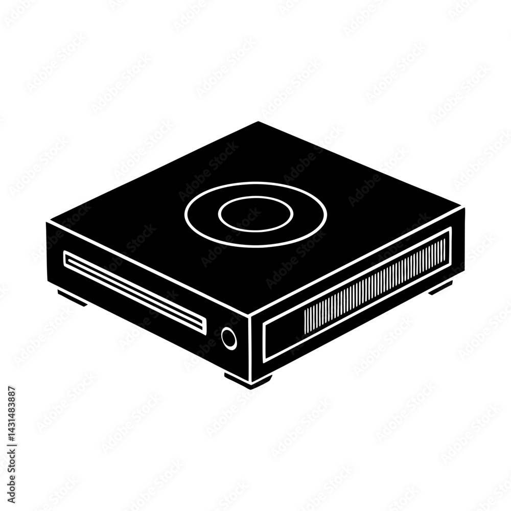 Obraz premium DVD Player silhouette vector
